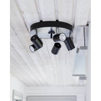 ByRydens - Spot CORRECT 5xGU10/7W/230V noir diam. 30 cm