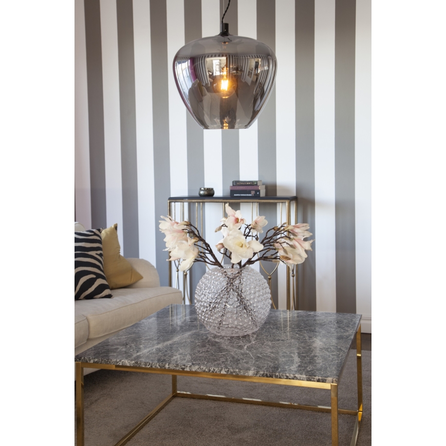 ByRydens - Hanglamp aan een koord BELLISSIMO 1xE27/8W/230V gerookt/zwart diameter 40 cm