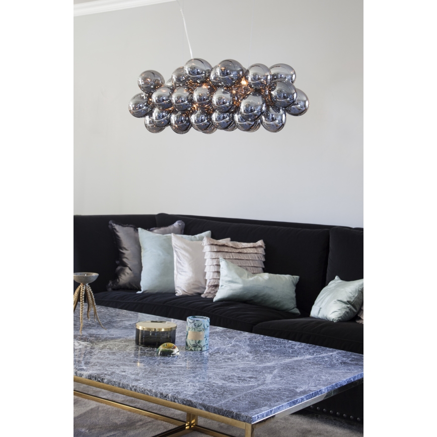 ByRydens - Hanglamp aan een koord GROSS BAR 8xG9/5W/230V gerookt/zwart
