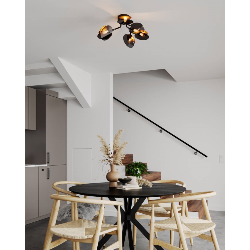 ByRydens - Plafonnier TURNO 6xG9/4W/230V doré/noir