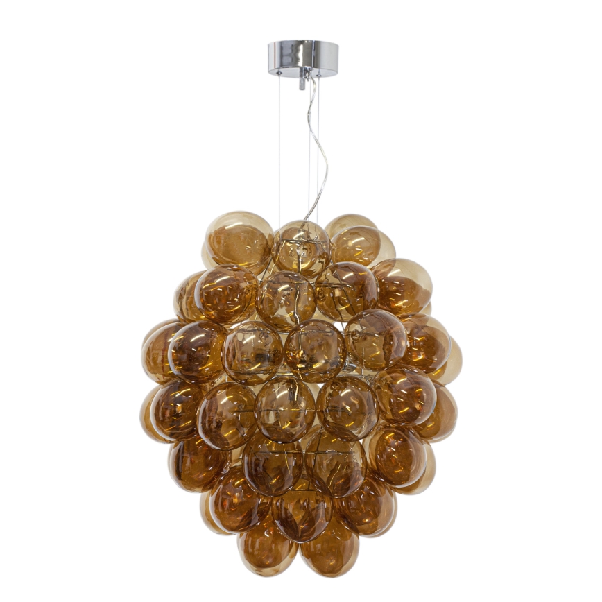 ByRydens - Suspension filaire DELUXE 4xE14/5W/230V fumé/marron d. 64 cm
