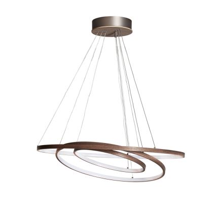 ByRydens - Suspension LED sur câble TRIONE LED/45W/230V marron Ø 80 cm