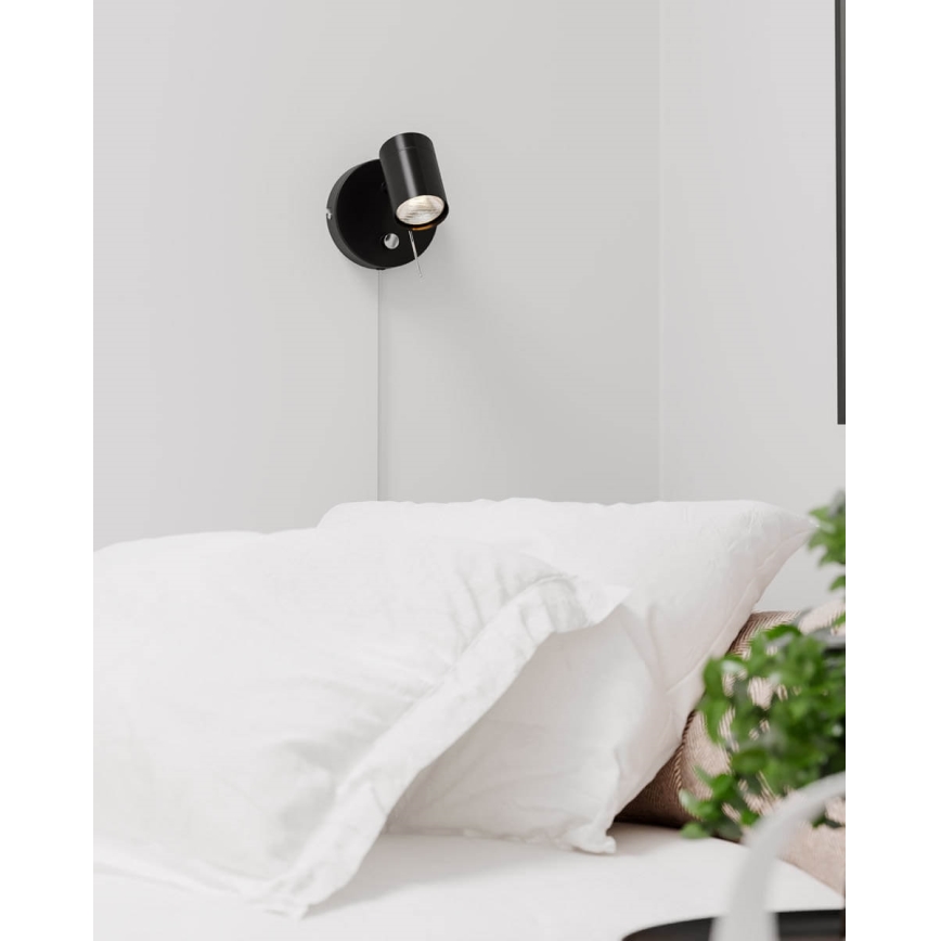 ByRydens - Spot mural à intensité variable CORRECT 1xGU10/7W/230V noir