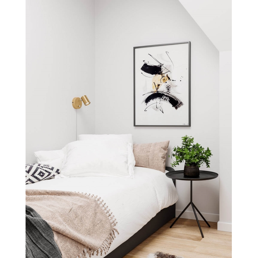 ByRydens - Spot mural à intensité variable CORRECT 1xGU10/7W/230V doré