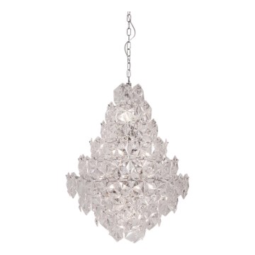 ByRydens - Hanglamp aan een ketting MONARQUE GRANDE 11xE14/5W/230V doorzichtig diameter 58 cm