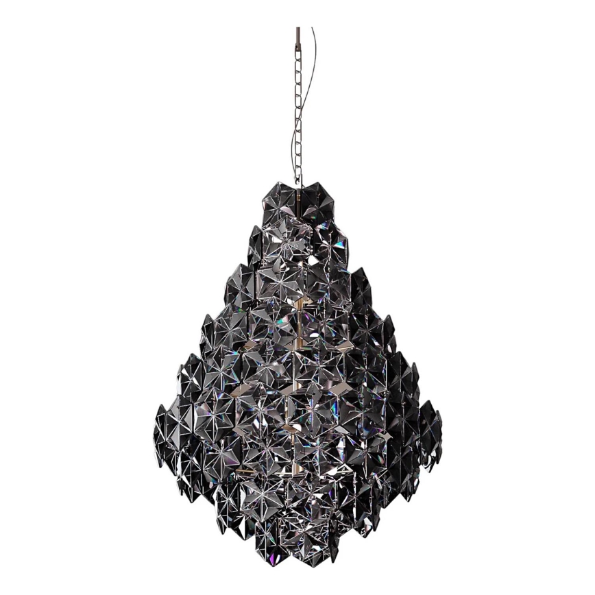 ByRydens - Hanglamp aan een ketting MONARQUE GRANDE 11xE14/5W/230V zwart diameter 58 cm