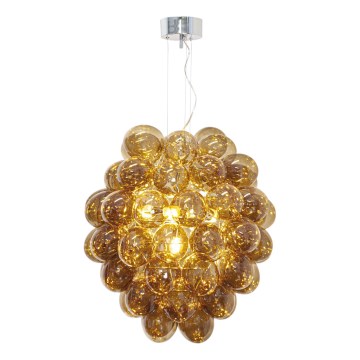ByRydens - Hanglamp aan een koord DELUXE 4xE14/5W/230V gerookt/bruin diameter 64 cm