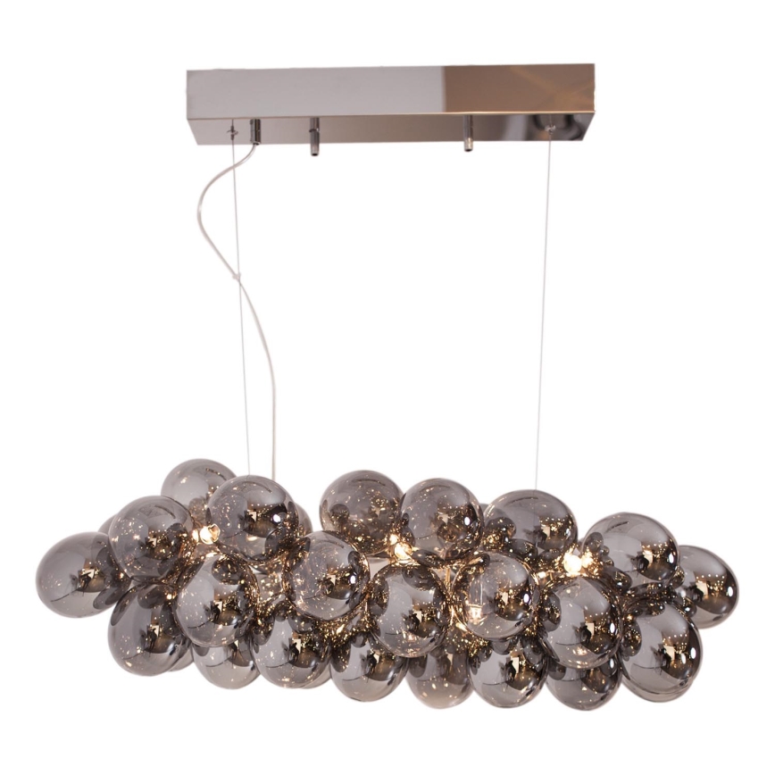 ByRydens - Hanglamp aan een koord GROSS BAR 8xG9/5W/230V gerookt/zwart
