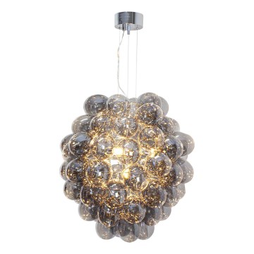 ByRydens - Hanglamp aan kabel DELUXE 4xE14/5W/230V grijs/rookglas