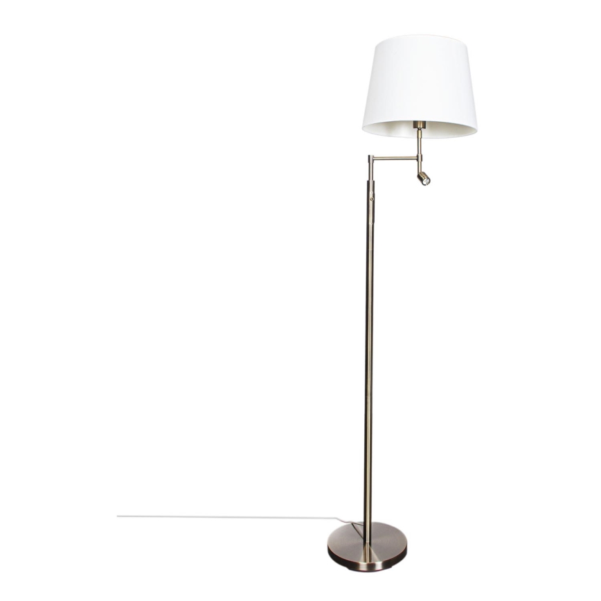ByRydens - Lampadaire LED ORLANDO 1xE27/5W/230V + LED/3W blanc/bronze Ø 36 cm