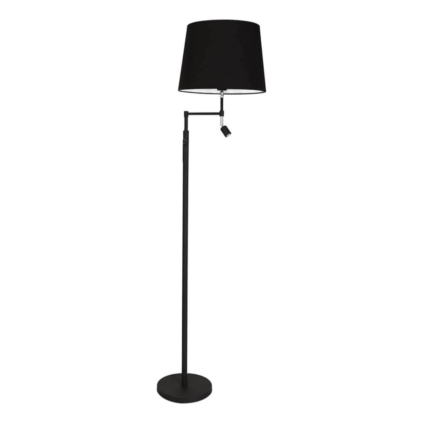ByRydens - LED vloerlamp ORLANDO 1xE27/5W/230V + ingebouwde LED 3W, zwart Ø 36 cm