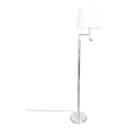 ByRydens - LED Vloerlamp ORLANDO 1xE27/5W/230V + LED/3W wit/glanzend chroom Ø 36 cm