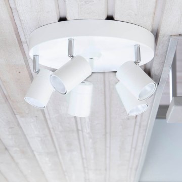 ByRydens - Plafonnier CORRECT 5xGU10/7W/230V blanc Ø 30 cm