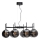 ByRydens - Suspension filaire BOYLE 8xE27/5W/230V fumé/noir d. 83 cm