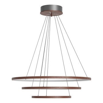 ByRydens - Suspension LED sur câble TRIONE LED/45W/230V marron Ø 80 cm