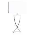 ByRydens - Tafellamp OMEGA 1xE27/5W/230V wit/glanzend chroom