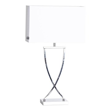 ByRydens - Tafellamp OMEGA 1xE27/5W/230V wit/glanzend chroom