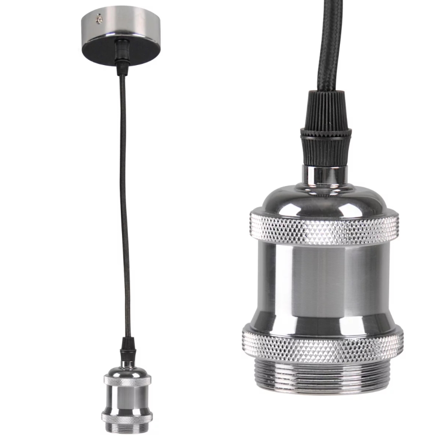 Câble d'alimentation 1xE27/20W/230V chrome brillant