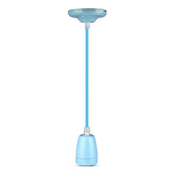 Câble d'alimentation 1xE27/60W/230V bleu/porcelaine