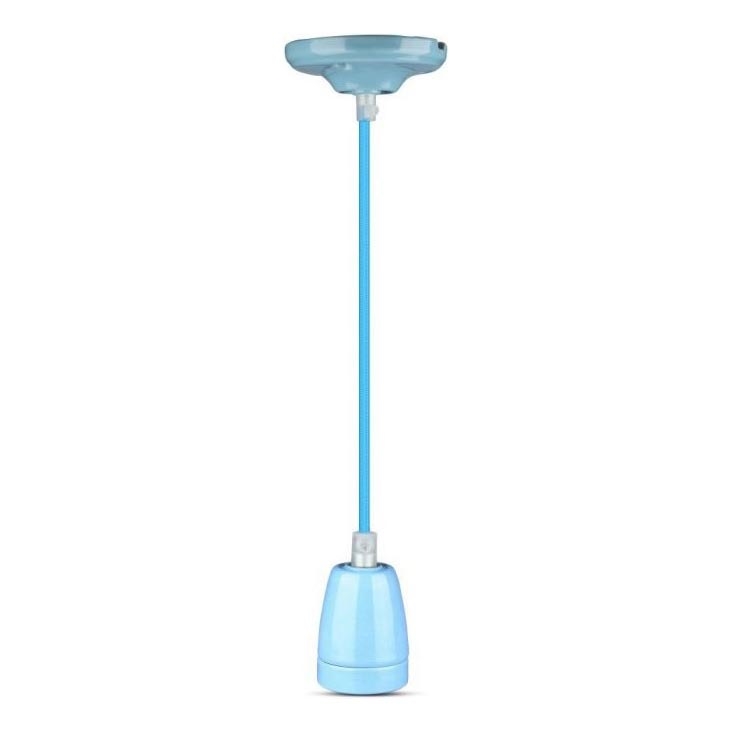 Câble d'alimentation 1xE27/60W/230V bleu/porcelaine