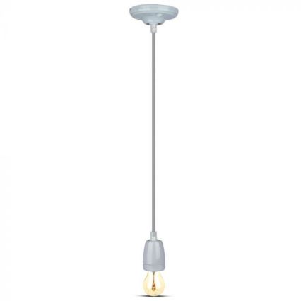 Câble d'alimentation 1xE27/60W/230V gris/porcelaine