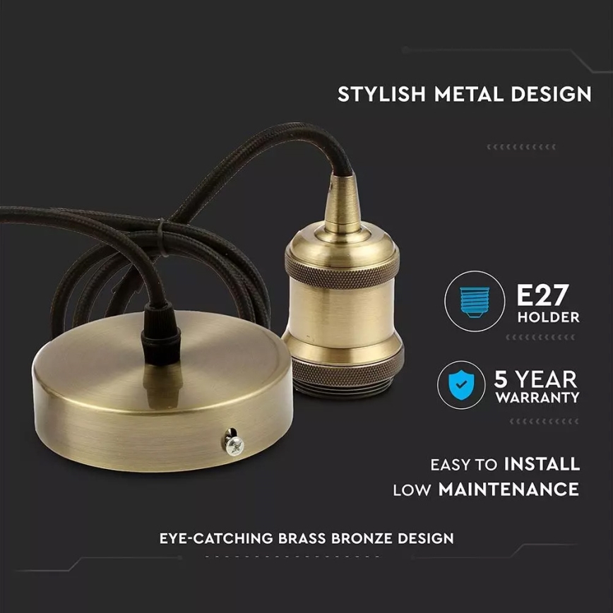 Câble d'alimentation 1xE27/60W/230V