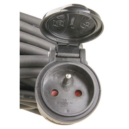 Câble d'extension en caoutchouc 1 prise 20 m IP44