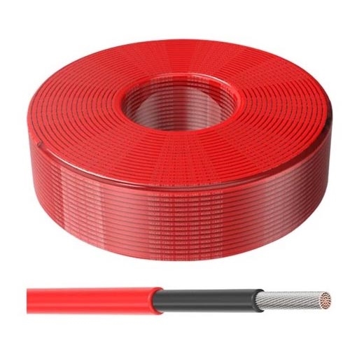 Câble solaire 4 mm² 1500 V 100 m IP 65 rouge