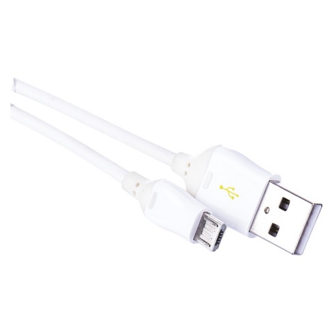 Câble USB connecteur USB 2.0 A /connecteur micro USB B blanc