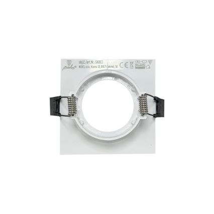 Cadre pour spot encastré GU10 8,6x8,6 cm blanc