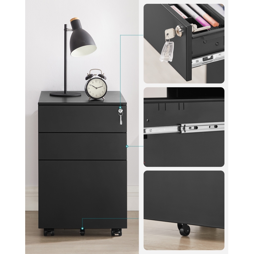 Caisson de bureau SECURIO noir