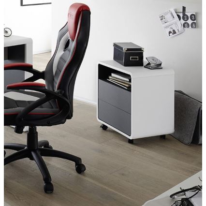 Caisson de bureau TEO blanc/anthracite