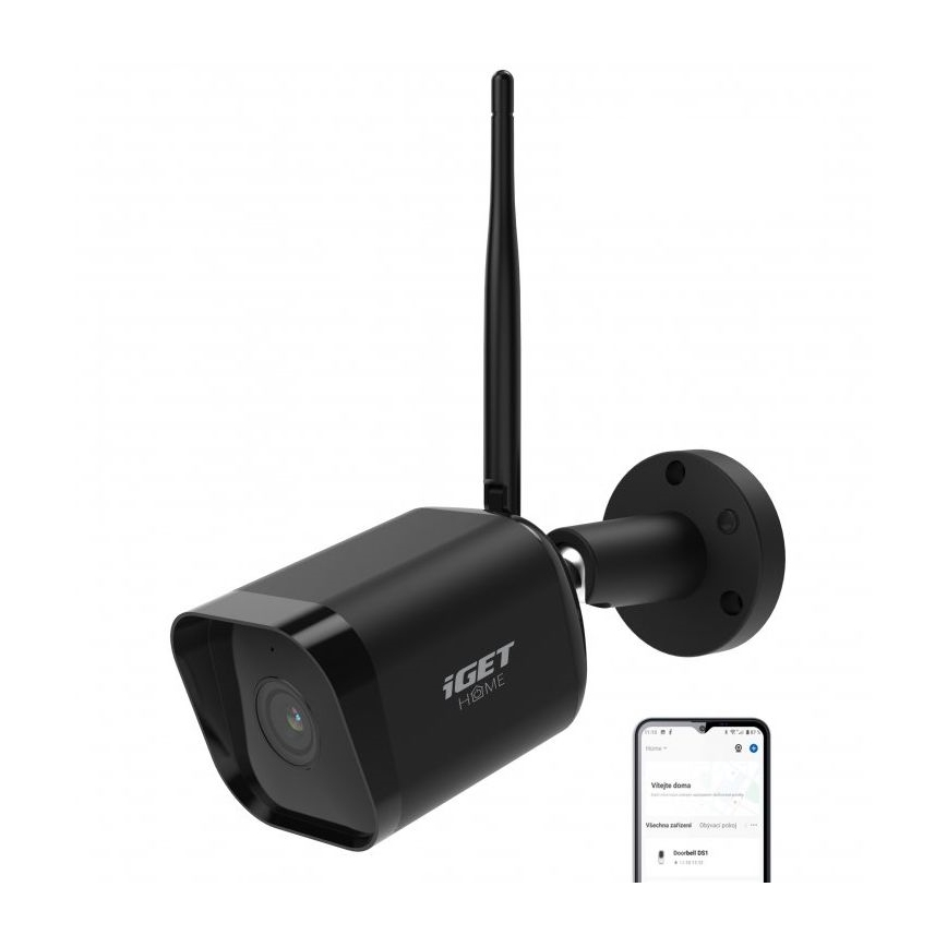 Caméra extérieure connectée avec détecteur Full HD 1080p 12V IP65 Wi-Fi Tuya noir