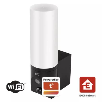 Caméra extérieure connectée avec lumière GoSmart LED/12W/230V 3200K IP65 Wi-Fi Tuya noir