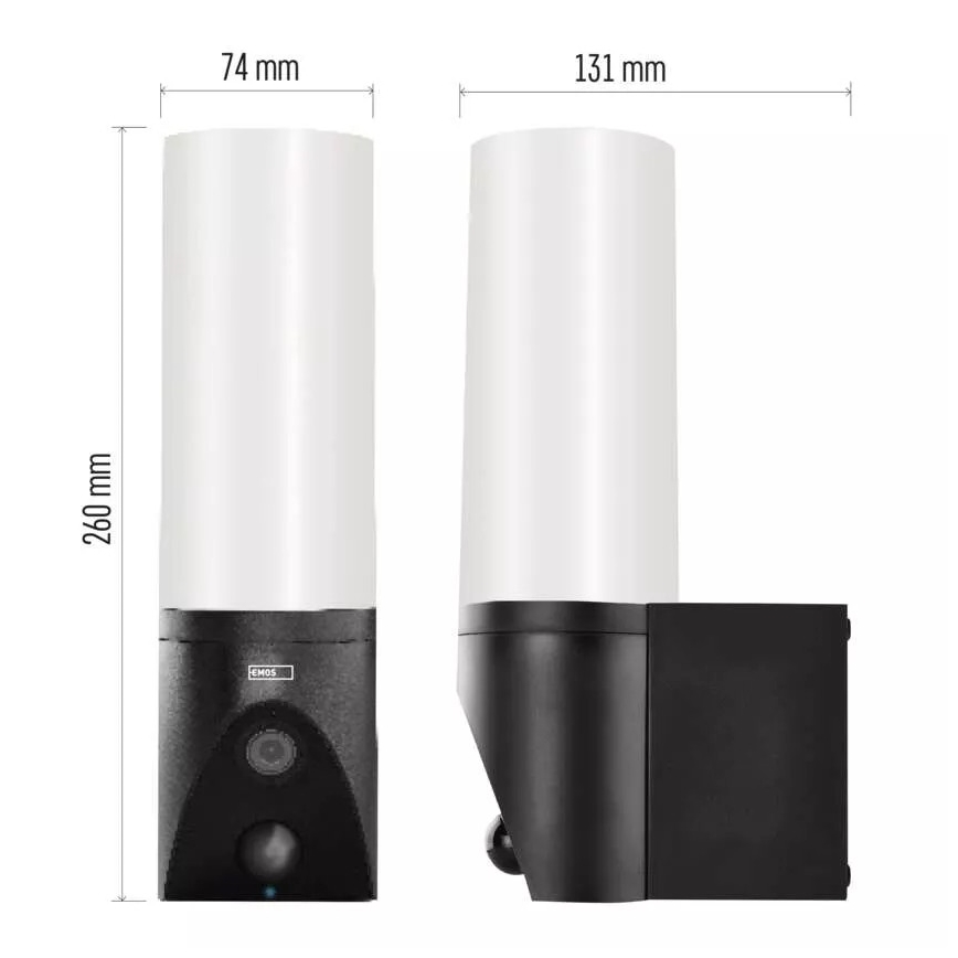 Caméra extérieure connectée avec lumière GoSmart LED/12W/230V 3200K IP65 Wi-Fi Tuya noir