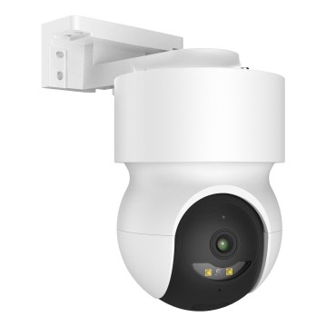 Caméra extérieure intelligente 2K avec capteur de mouvement, 12V, IP65, Wi‑Fi, Tuya, blanche