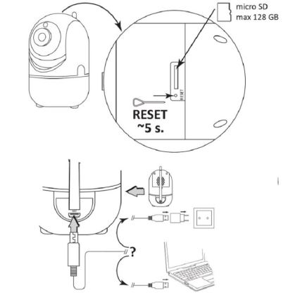 Caméra intelligente COSMO LED/230V/Wi-Fi Tuya