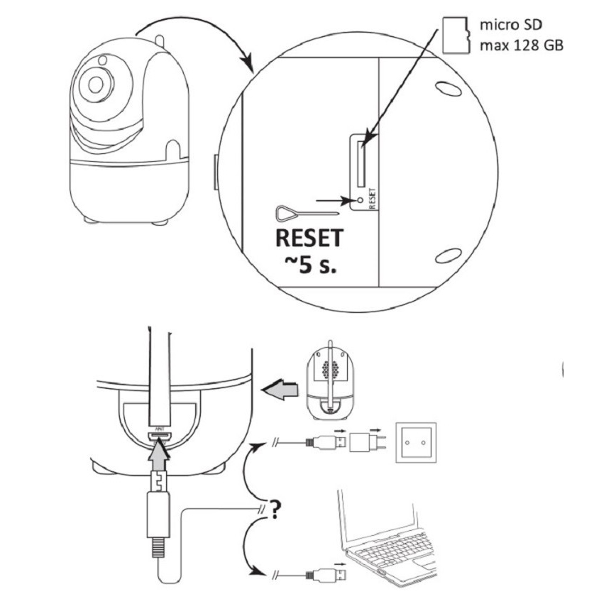 Caméra intelligente COSMO LED/230V/Wi-Fi Tuya