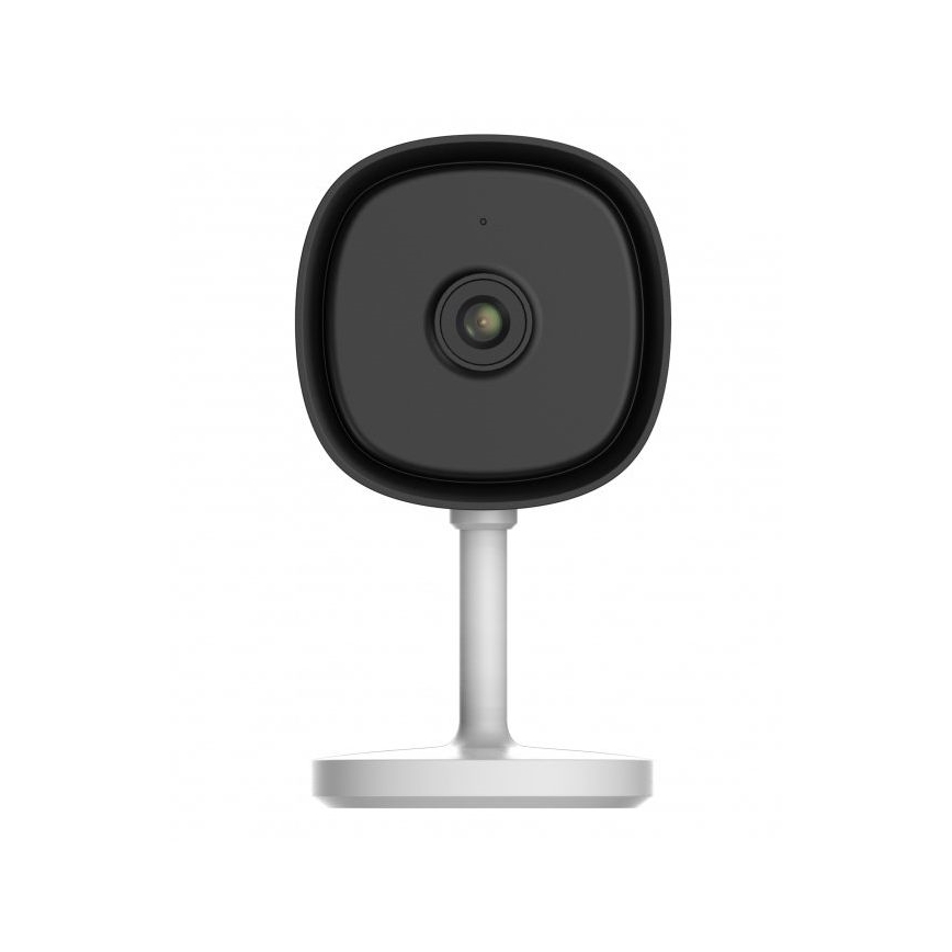 Caméra d'intérieur intelligente avec capteur Full HD 1080p, alimentation 5 V, connectivité Wi‑Fi compatible Tuya — blanche
