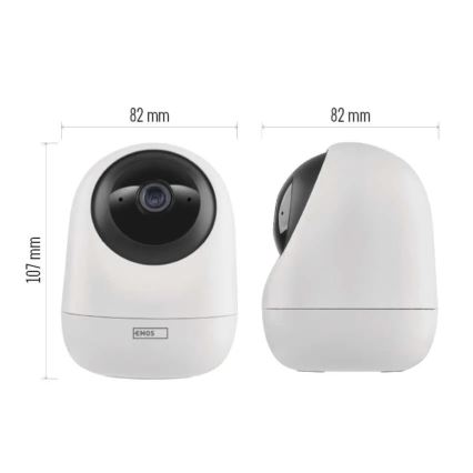 Caméra intérieure pivotante intelligente avec capteur de mouvement GoSmart 5V Wi-Fi Tuya blanche