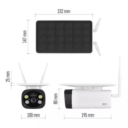 Caméra IP extérieure connectée GoSmart 3,5W/5V 8800 mAh IP55