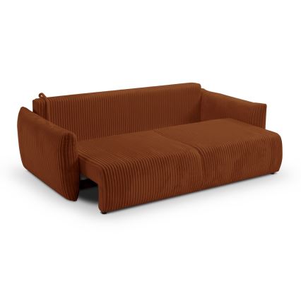 Canapé convertible deux places FRIDA marron