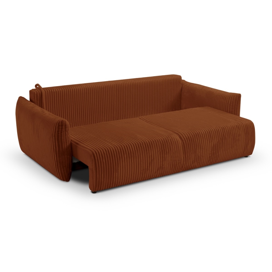 Canapé convertible deux places FRIDA marron