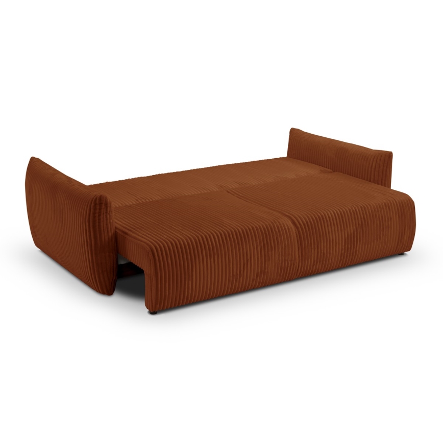 Canapé convertible deux places FRIDA marron