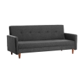 Canapé 2 places NARA, gris foncé