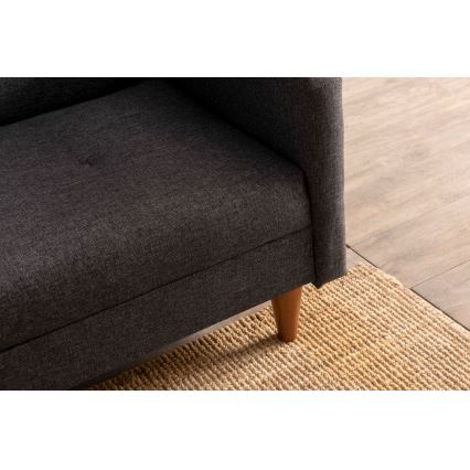 Canapé 2 places NARA, gris foncé