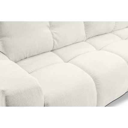 Canapé convertible rembourré trois places avec espace de rangement ALMADA beige