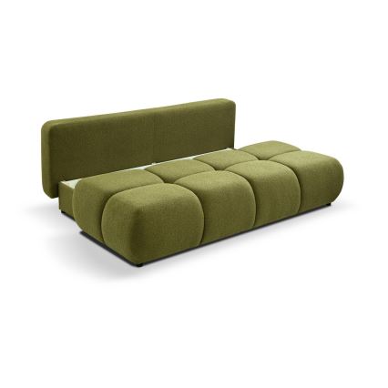 Canapé convertible 3 places avec rangement NUORO vert