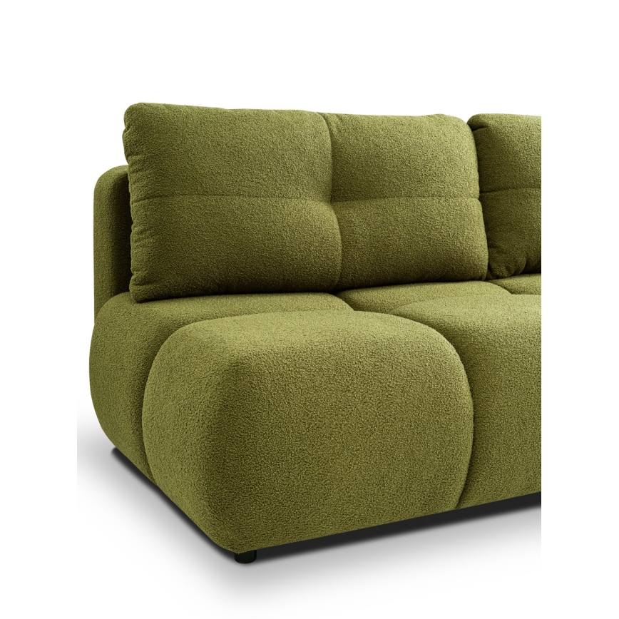Canapé convertible 3 places avec rangement NUORO vert