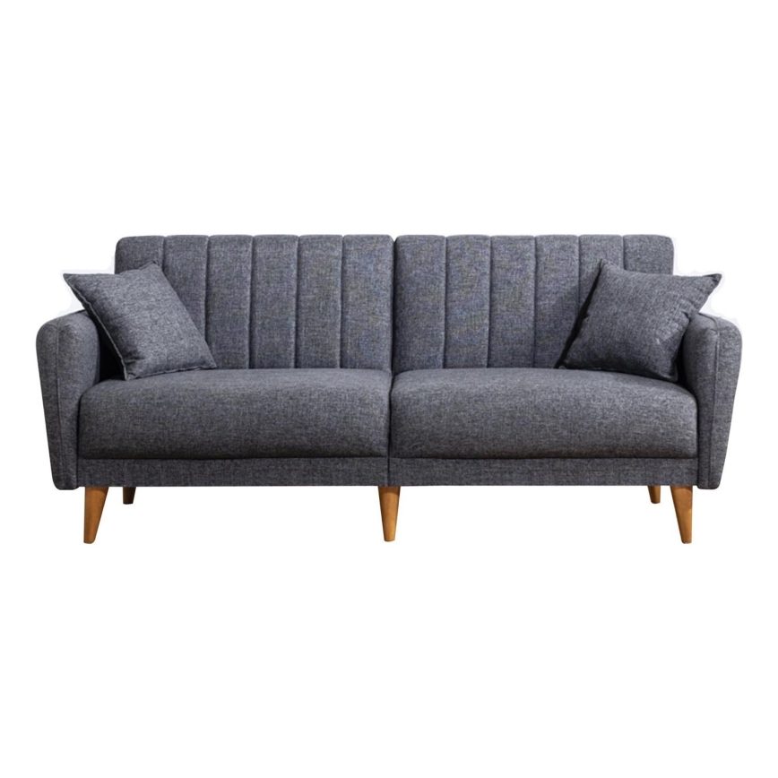 Canapé convertible 2 places KITO gris foncé